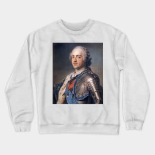 Portrait of Louis XV of France - Maurice Quentin de La Tour Crewneck Sweatshirt